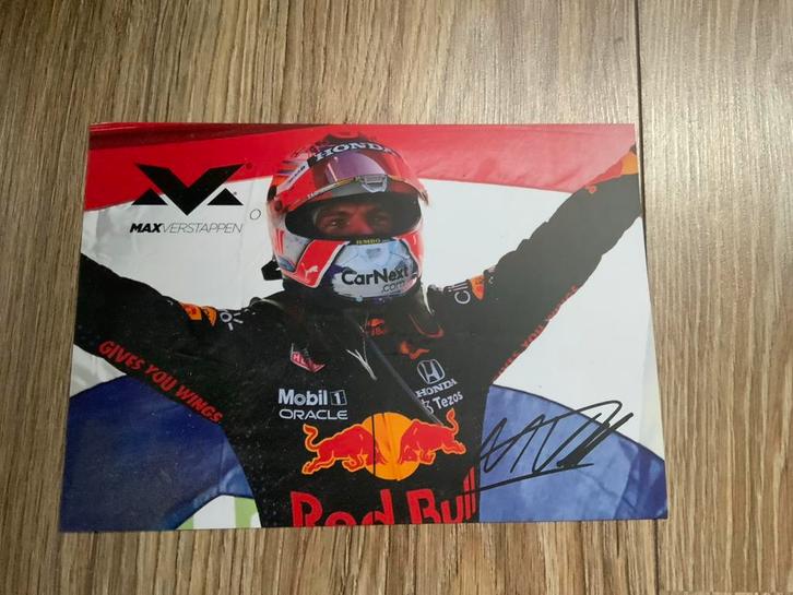 Max Verstappen Handtekening Kaart, Verzamelen, Automerken, Motoren en Formule 1, Zo goed als nieuw, Formule 1, Ophalen of Verzenden