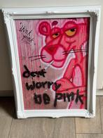 Pink Panther - schilderij Don’t Worry Be Pink 20x30cm, Verzenden, Nieuw, Schilderij