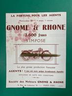 Gnome & Rhône Motorcycle Advertentie 1922 FRA (Origineel), Verzamelen, Tijdschriften, Kranten en Knipsels, Knipsel(s), Ophalen of Verzenden