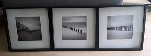 Ingelijste posters strand, zwart wit, Ikea, Huis en Inrichting, Woonaccessoires | Schilderijen, Tekeningen en Foto's, Zo goed als nieuw