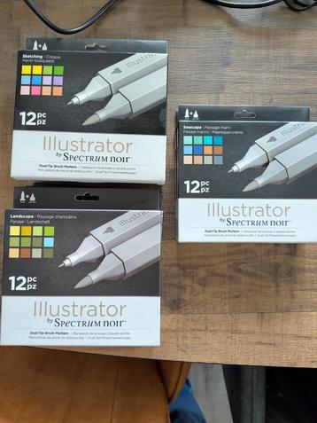 Spectrum Noir Illustrator 12 Pennen Sets - Landschap (NIEUW) beschikbaar voor biedingen