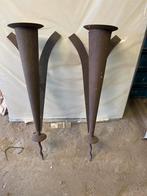 Oude ijzeren kandelaars, Ophalen, Overige materialen