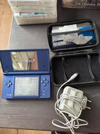 Nintendo DSi + 5 spellen, case, en oplader., Spelcomputers en Games, Spelcomputers | Nintendo DS, Ophalen, Blauw, Dsi, Zo goed als nieuw