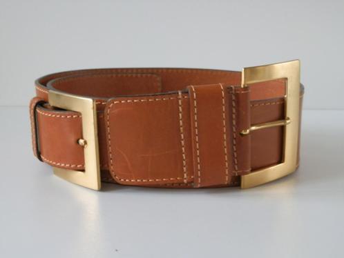 MCM riem. Leer., Kleding | Dames, Riemen en Ceinturen, Zo goed als nieuw, 90 tot 100 cm, 5 cm of meer, Bruin, Echt leder, Ophalen of Verzenden