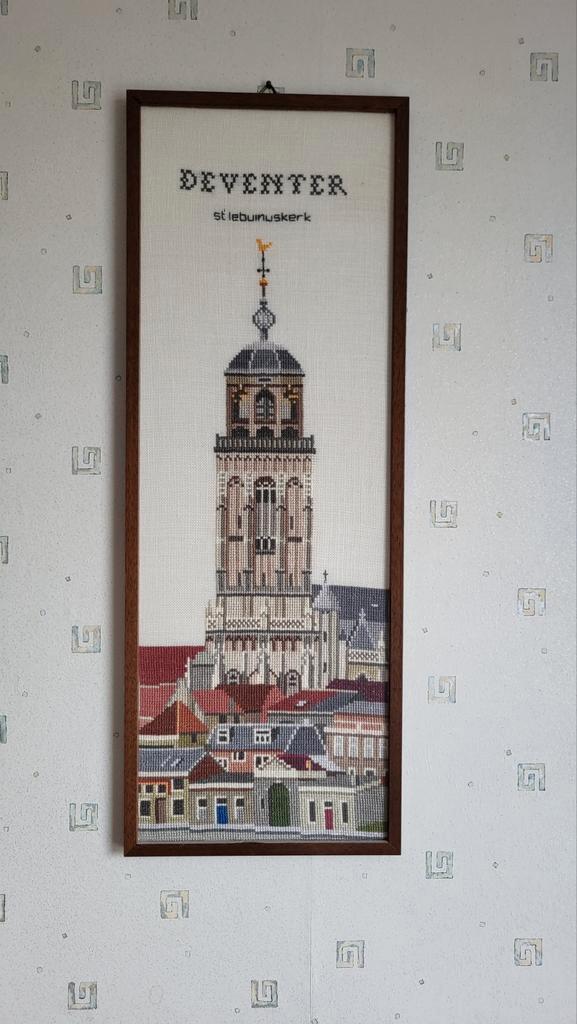 Boorduurwerk Deventer St. Lebuinuskerk, Huis en Inrichting, Woonaccessoires | Schilderijen, Tekeningen en Foto's, Zo goed als nieuw