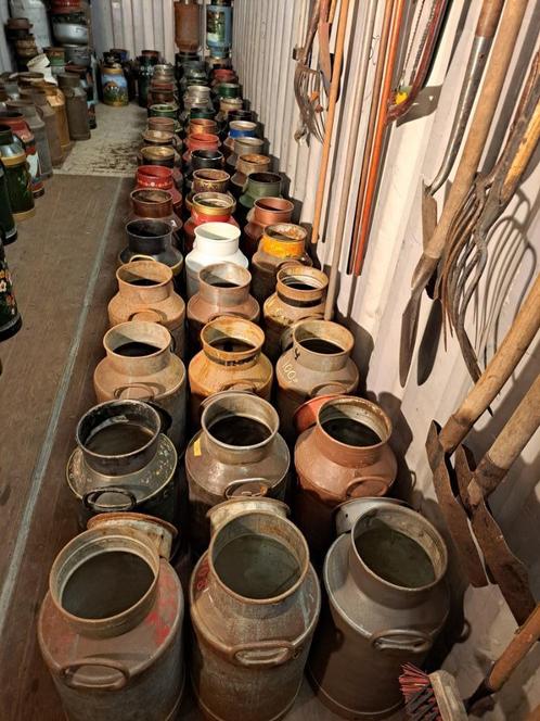 Melkbussen, melkbus, 30 liter van ijzer, aluminium KIJK NU, Antiek en Kunst, Curiosa en Brocante, Ophalen of Verzenden