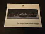 Brochure Porsche Black Edition modellen 2016, Boeken, Auto's | Folders en Tijdschriften, Ophalen of Verzenden, Zo goed als nieuw