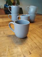 Koffiekopjes grijs met Ribbel - Nieuw!, Huis en Inrichting, Keuken | Servies, Keramiek, Ophalen of Verzenden, Zo goed als nieuw