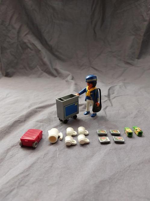 Playmobil 4761 - Stewardess met trolly, Kinderen en Baby's, Speelgoed | Playmobil, Zo goed als nieuw, Complete set, Ophalen of Verzenden