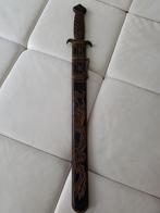 Oud handgesneden zwaard met schede ,79 cm ., Ophalen