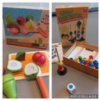 2x houten speelgoed: snijfruit en leuk spel kleurentorentje, Ophalen of Verzenden
