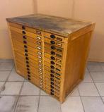 Duitse dubbele letterkast / zetbok / drukkerijkast, Antiek en Kunst, Ophalen