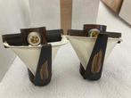 Vintage lampen set hout en stof, Ophalen, Hout, Gebruikt, Vintage landelijke authentiek