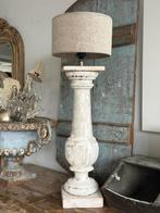 Houten balusterlamp met kogelfitting - 69 cm, Ophalen of Verzenden