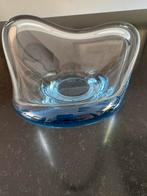 Holmegaard denenmarken Glazen schaal, blauw accent, Antiek en Kunst, Antiek | Glas en Kristal, Verzenden