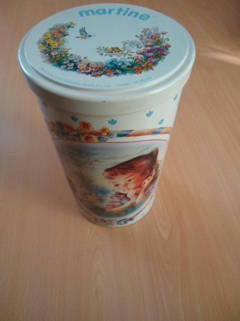 2x Blik, Martine, Casterman.1x meisje met konijn  1x bloemen, Verzamelen, Blikken, Gebruikt, Overige, Ophalen of Verzenden