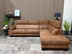 “GRATIS LEVERING” Prachtige cognac hoekbank+ opbertuimte!, Huis en Inrichting, Banken | Bankstellen, Stof, Kunstleder, cognac,zgan, opbergruimte, verstelbaar