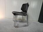 Vintage stapelbare stoelen USA Matrix zwart, Huis en Inrichting, Stoelen, Kunststof, Gebruikt, Zwart, Ophalen