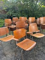 Partij 55 eetkamerstoelen (vintage/Kho liang Ie/jaren60), Huis en Inrichting, Stoelen, Ophalen, Gebruikt, Bruin, Vijf, Zes of meer stoelen