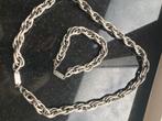 Energetic Armband & Ketting Set - Zilverkleurig, Staal, Ophalen of Verzenden, Zo goed als nieuw, Met bedels of kralen