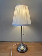 IKEA Bedlamp - RVS voet, witte kap, Ophalen, Zo goed als nieuw, Metaal, Minder dan 100 cm