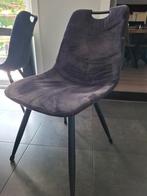 4 eetkamerstoelen antraciet, Gebruikt, Ophalen of Verzenden, Vier, Stof