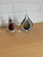Glazen druppel decoratie - set van 2, Overige kleuren, Ophalen of Verzenden, Minder dan 50 cm, Glas