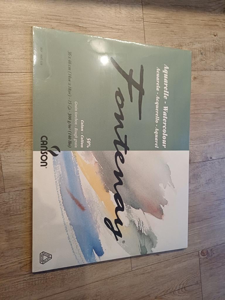 Aquarel papier Canson Fontenay 36x48cm, Hobby en Vrije tijd, Ophalen of Verzenden, Nieuw, Waterverf