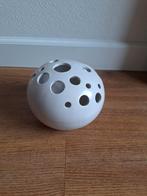 Witte Bolle bloemenvaas, Ophalen of Verzenden, Overige kleuren, Glas, Minder dan 50 cm