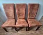 Cognac kleurige eetkamerstoelen (3 stuks), Ophalen, Gebruikt, Drie, Bruin