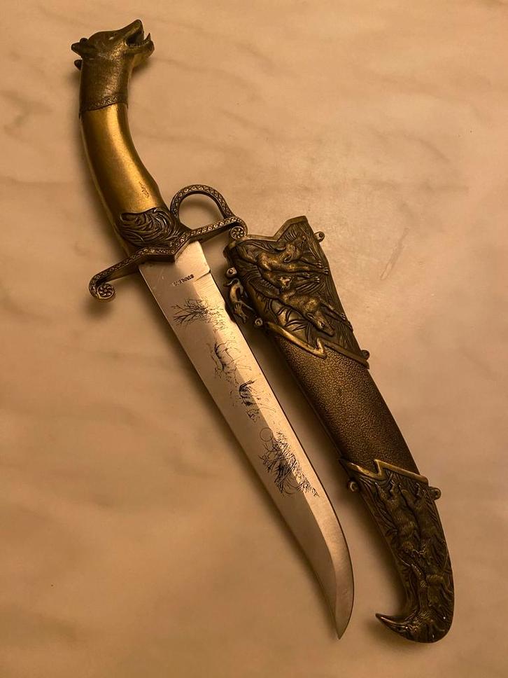 Wolven Decor Replica Dolk met Schede 35 cm, Antiek en Kunst, Antiek | Overige Antiek, Ophalen of Verzenden