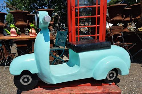 Grote retro Vespa scooter te gek decoratie item 160 cm lang, Antiek en Kunst, Curiosa en Brocante, Ophalen
