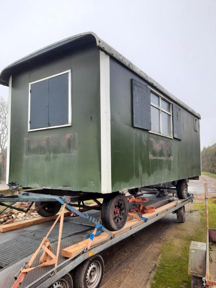 schaftkeet pipowagen B&B camping gastenverblijf woonruimte, Doe-het-zelf en Verbouw, Bouwketen en Schaftketen, Gebruikt, Ophalen of Verzenden
