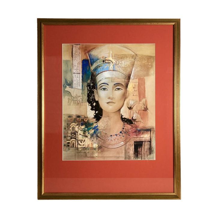 Kunstdruk Nefertite – Joadoor, Antiek en Kunst, Kunst | Litho's en Zeefdrukken, Ophalen