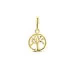 Gouden mini Levensboom hangertje - 14 karaat goud, Nieuw, Ophalen of Verzenden, Kruis of Symbool, Goud