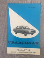 Vraagbaak Renault 18 R18 Benzine en Dieselmodellen 1978-1981, Auto diversen, Handleidingen en Instructieboekjes, Ophalen of Verzenden