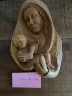 Houten Mariabeeld met kind, wanddecoratie, Antiek en Kunst, Verzenden
