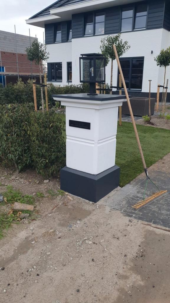Zuilen voor poort of hekwerk, Tuin en Terras, Tuinhekken en Hekwerk, Zo goed als nieuw, Sierhekwerk, IJzer, Ophalen