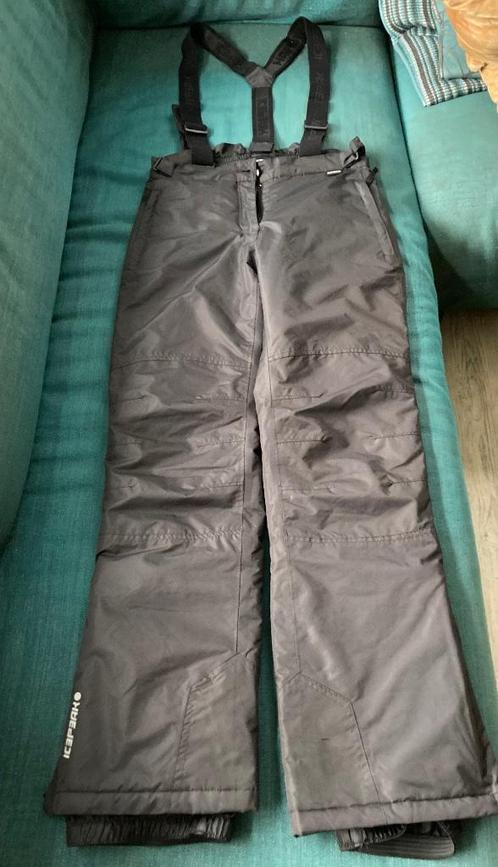 Skibroek zwart 38 ski broek bretels skipak, Sport en Fitness, Skiën en Langlaufen, Zo goed als nieuw, Kleding, Skiën, Overige merken