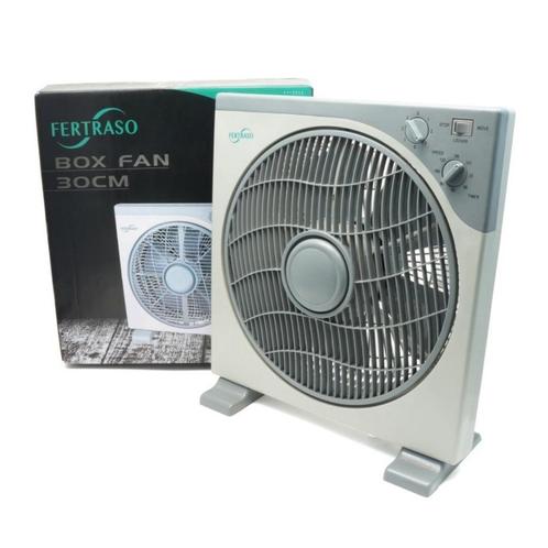 Fertraso Box Fan | 30 cm | Ventilator | Stil | Compact, Witgoed en Apparatuur, Ventilatoren, Nieuw, Tafelventilator, Verzenden