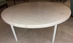 Marmeren salontafel wit tafel salon, Tuin en Terras, Ophalen, Zo goed als nieuw, Rechthoekig