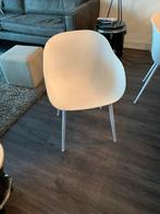 Witte Eetkamerstoel, Kunststof, Wit, Ophalen of Verzenden, Zo goed als nieuw