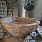 Houten schaal XXL, landelijke schaal, robuuste houten schaal, Huis en Inrichting, Woonaccessoires | Schalen en Manden, Ophalen
