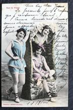 Een strandstoel met twee dames kan, drie is te veel, 1904, Verzamelen, Gelopen, Overige thema's, Voor 1920, Verzenden