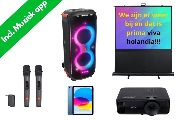Karaoke set huren, Audio, Tv en Foto, Karaoke-apparatuur, Zo goed als nieuw, Complete set, Ophalen