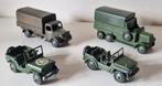 4 oude Dinky Toys Legervoertuigen, Verzenden, Gebruikt, Auto, Dinky Toys