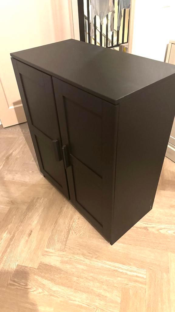 Ikea kast Billy Oxbrrg met deuren 95 x 78 x 42 cm, Huis en Inrichting, Kasten | Boekenkasten, Zo goed als nieuw, 50 tot 100 cm