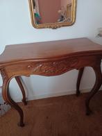 Antiek bridgetafeltje/sidetable/kaptafel, Ophalen, Gebruikt, 50 tot 100 cm, Kersenhout