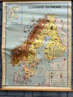 Scandinavië (Bakker en Rusch), Antiek en Kunst, Antiek | Schoolplaten, Ophalen of Verzenden, Natuur en Biologie