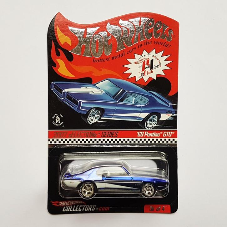 Hot Wheels RLC '69 Pontiac GTO, Hobby en Vrije tijd, Modelauto's | Overige schalen, Nieuw, Auto, Verzenden